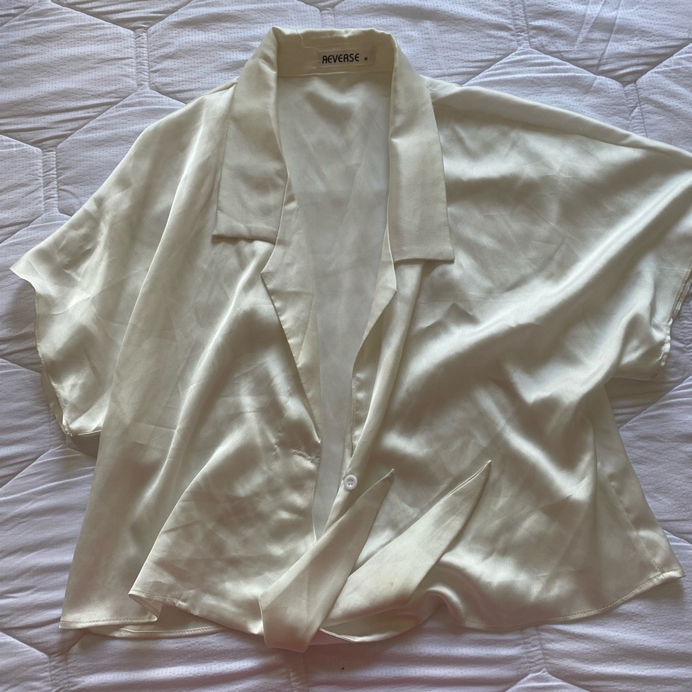 White satin top